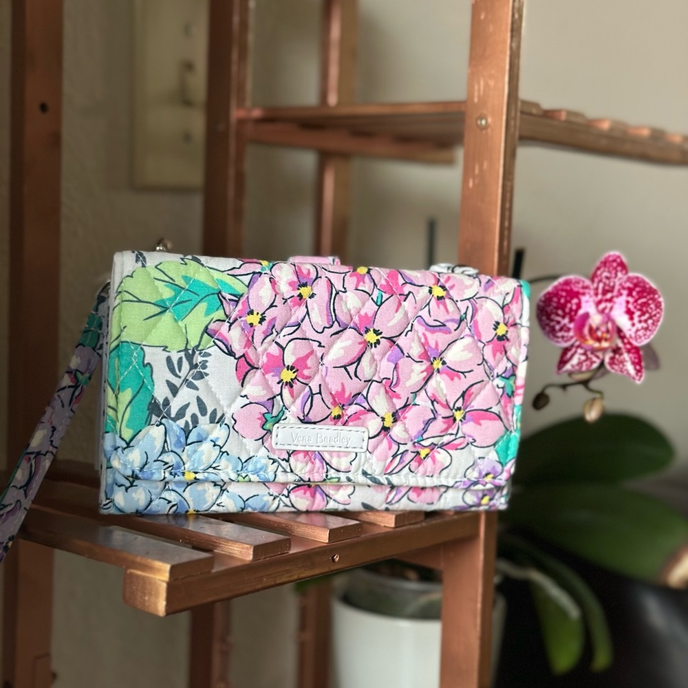 Vera Bradley Happy Hydrangea Wallet Wristlet